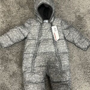 Babygap Gray Hooded Baby Snowsuit